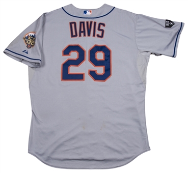 2012 Ike Davis Game Used New York Mets Road Jersey Used on 7/28/2012 - 3 Home Run Game! (MLB Authenticated & Mets COA)